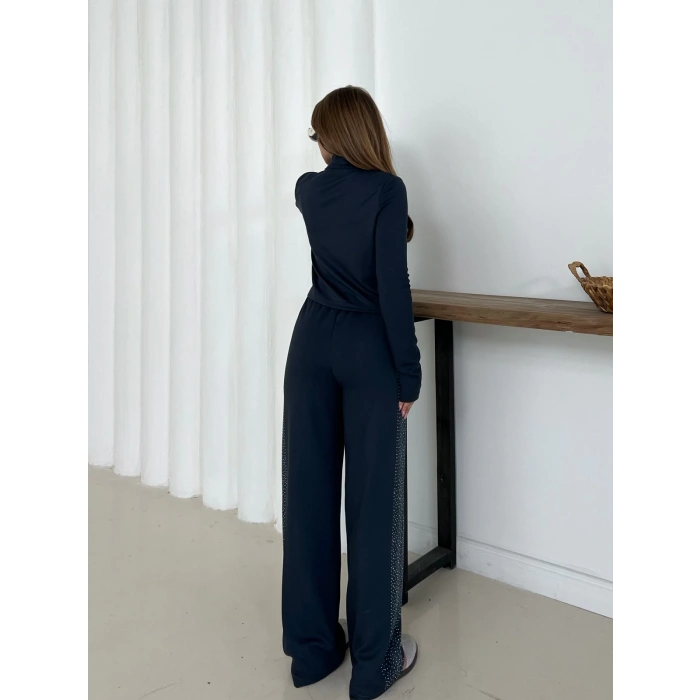 Fermuarlı Taş İşleme Detaylı Takım Antrasit