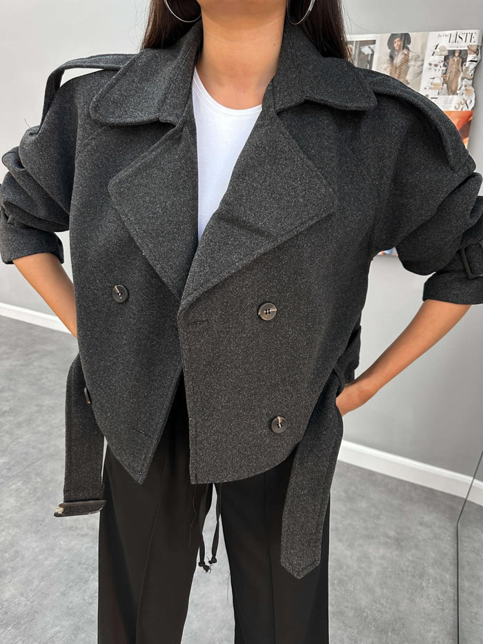 Parkas Kısa Kaşe Kaban