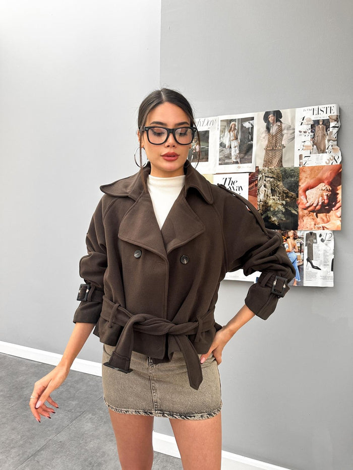 Parkas Kısa Kaşe Kaban