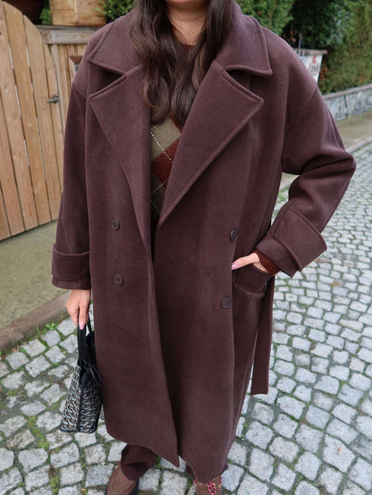 Acı Kahve Yün Karışımlı Premium Blend Kaban