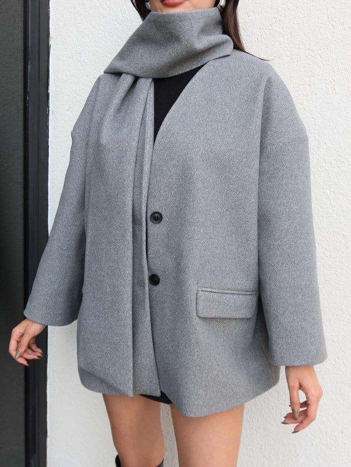 Atkılı Kaşe Ceket