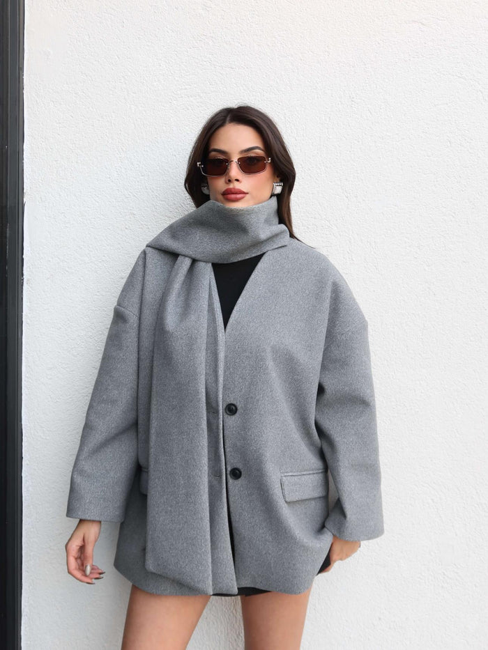 Atkılı Kaşe Ceket