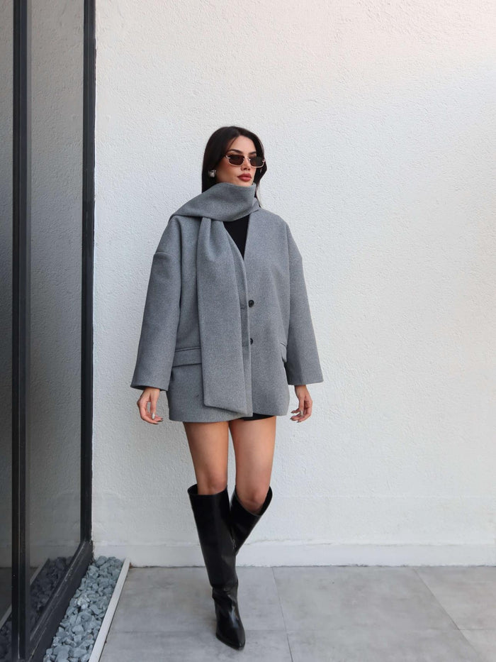 Atkılı Kaşe Ceket