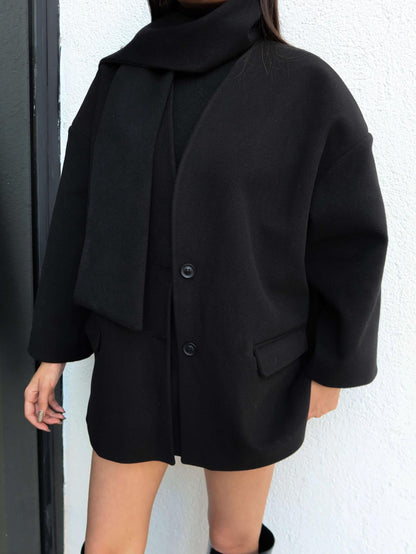 Atkılı Kaşe Ceket