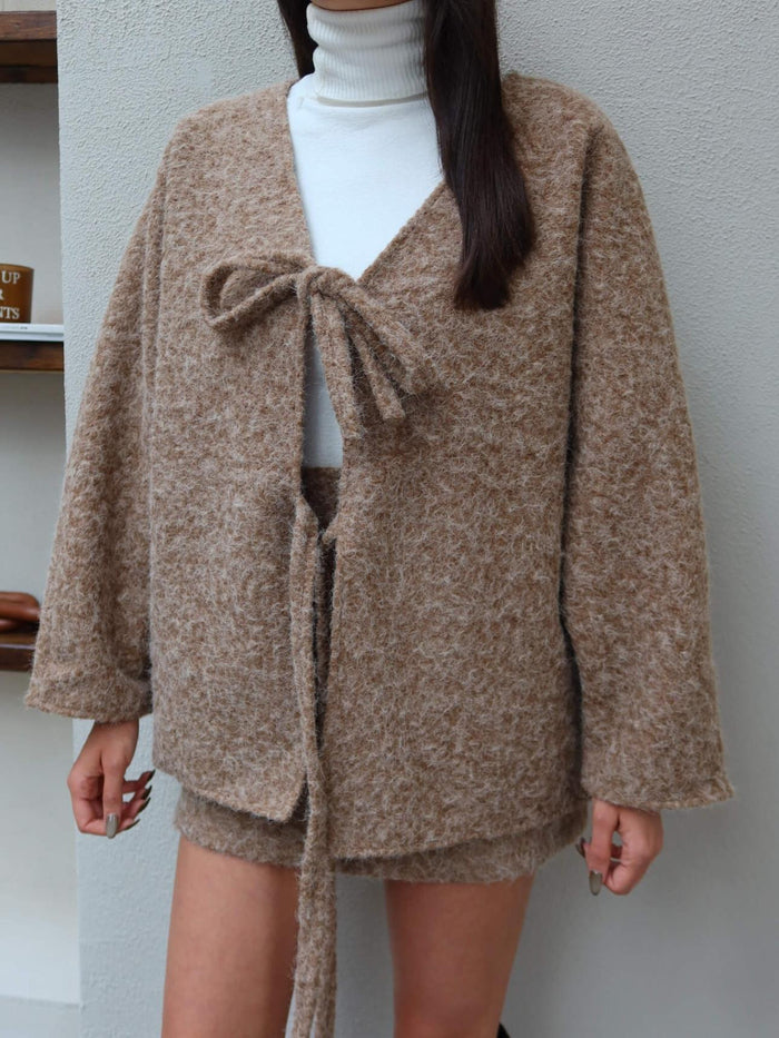 Çift Bağcıklı Kırçıllı Ceket