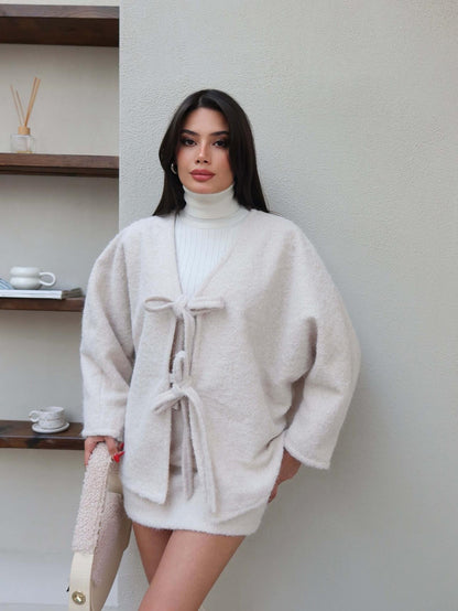 Çift Bağcıklı Kırçıllı Ceket