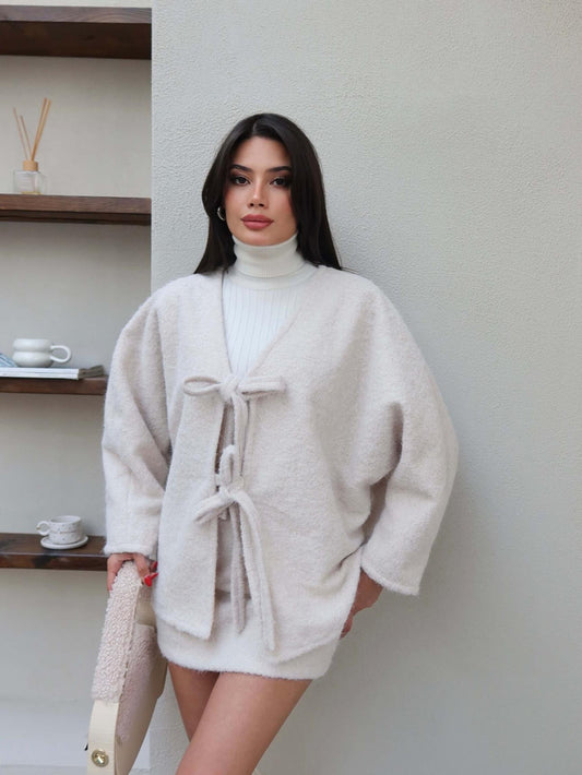 Çift Bağcıklı Kırçıllı Ceket