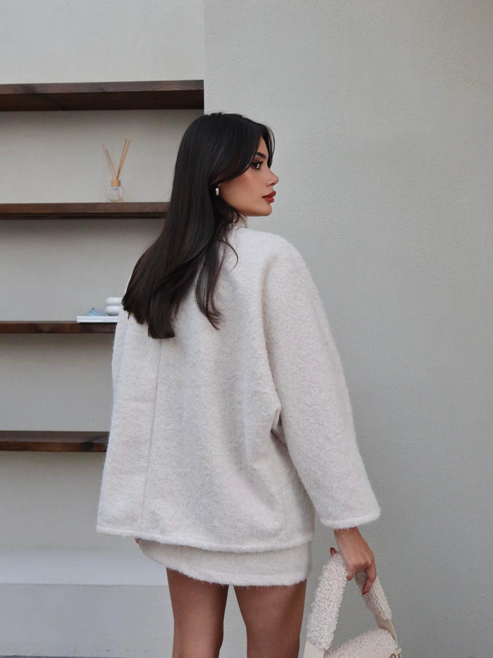 Çift Bağcıklı Kırçıllı Ceket