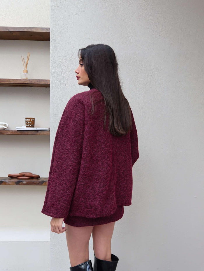 Çift Bağcıklı Kırçıllı Ceket