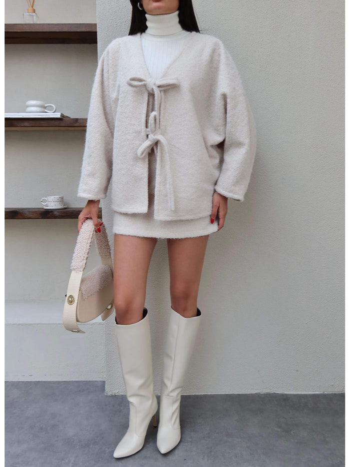 Çift Bağcıklı Kırçıllı Ceket