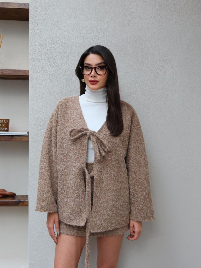 Çift Bağcıklı Kırçıllı Ceket