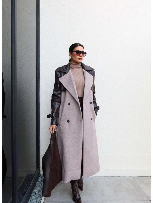 Deri Detay Balıksırtı Kaban Kahve