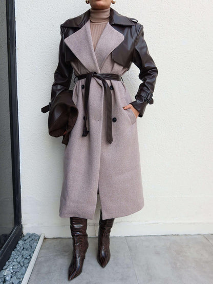 Deri Detay Balıksırtı Kaban Kahve