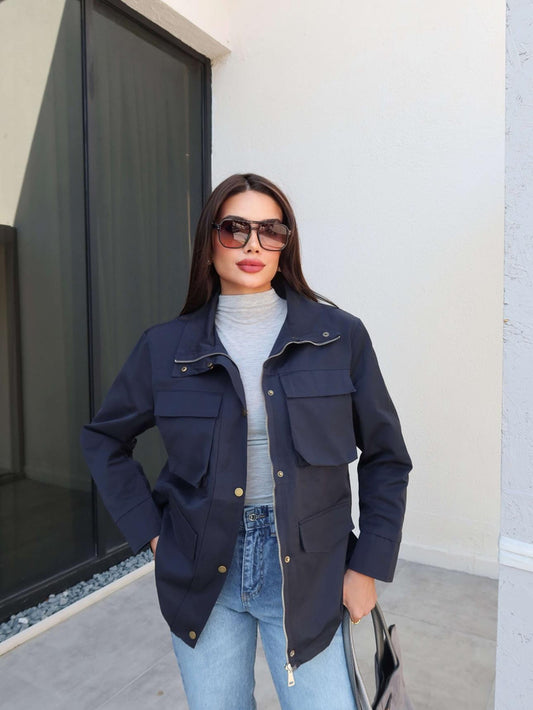 Dik Yaka Vatkalı Ceket