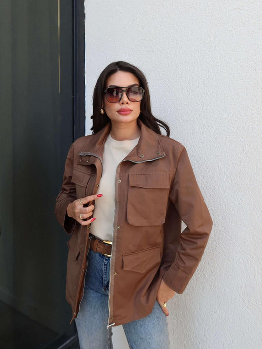 Dik Yaka Vatkalı Ceket