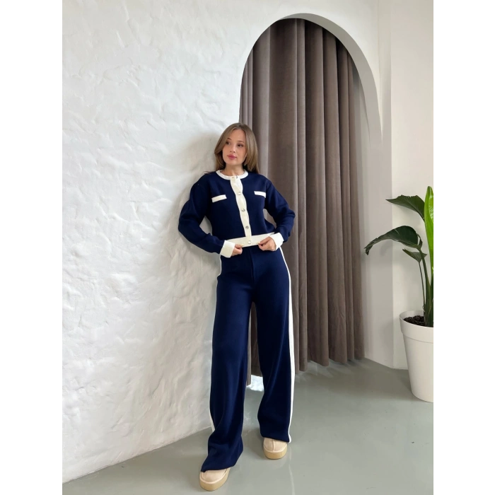 Elegant Line Triko Takım Lacivert
