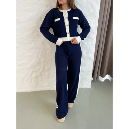 Elegant Line Triko Takım Lacivert