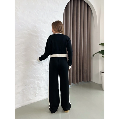 Elegant Line Triko Takım Siyah