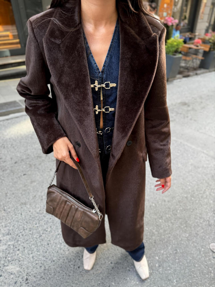 Kahverengi Soft Uzun Kaban