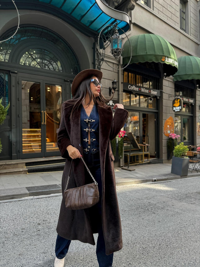 Kahverengi Soft Uzun Kaban