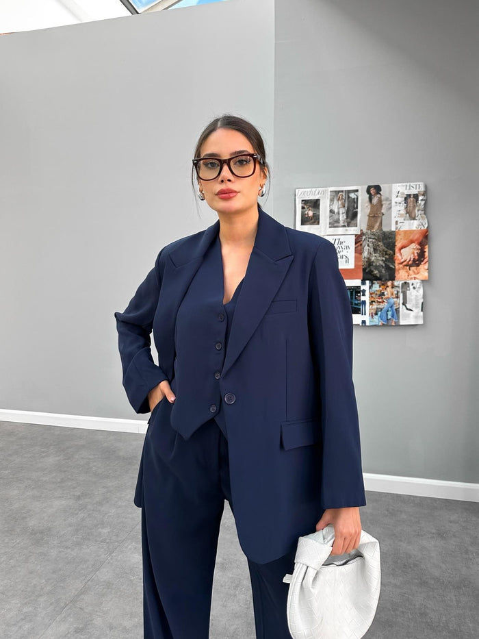 Siyah Casual Blazer Ceket