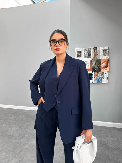 Siyah Casual Blazer Ceket