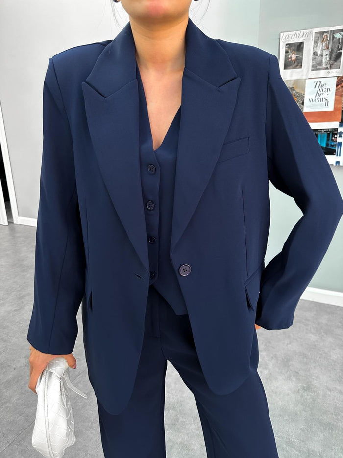 Siyah Casual Blazer Ceket