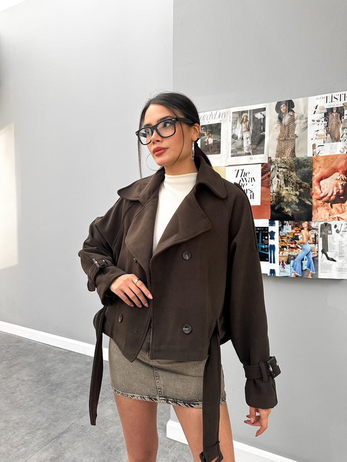 Parkas Kısa Kaşe Kaban