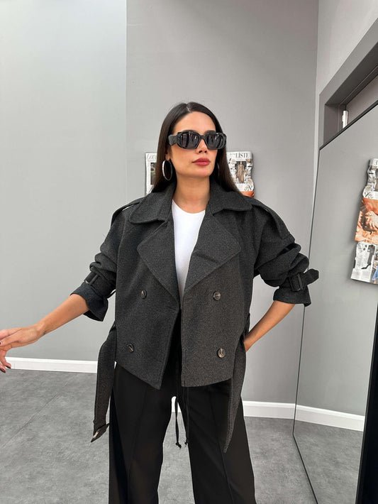 Parkas Kısa Kaşe Kaban