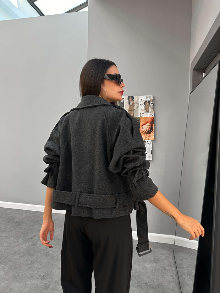 Parkas Kısa Kaşe Kaban