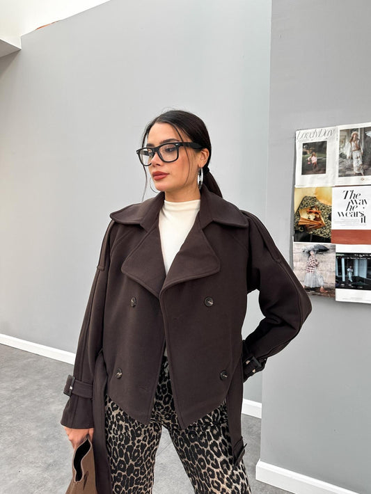 Parkas Kısa Kaşe Kaban