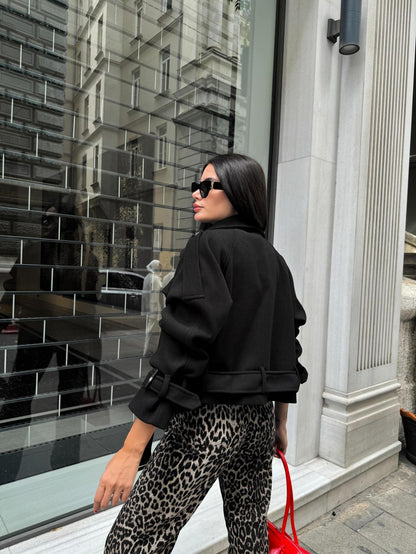 Parkas Kısa Kaşe Kaban