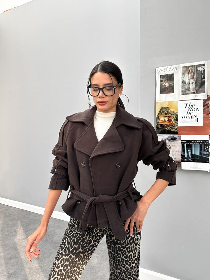 Parkas Kısa Kaşe Kaban