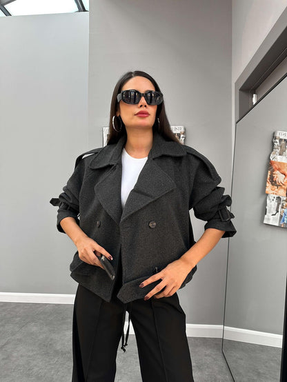 Parkas Kısa Kaşe Kaban