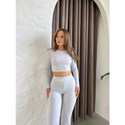Parmak Geçirmeli Vibe Set Takım Açık Gri