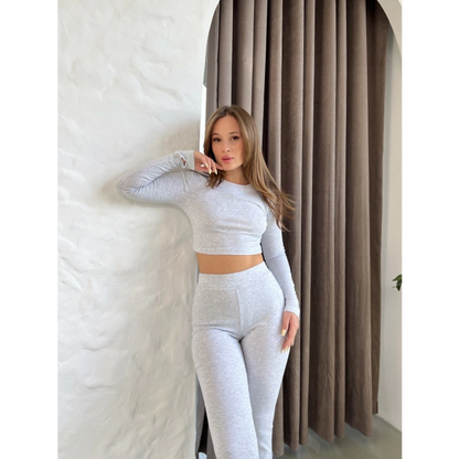 Parmak Geçirmeli Vibe Set Takım Açık Gri