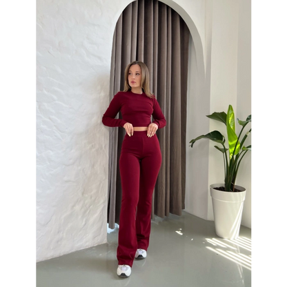 Parmak Geçirmeli Vibe Set Takım Bordo