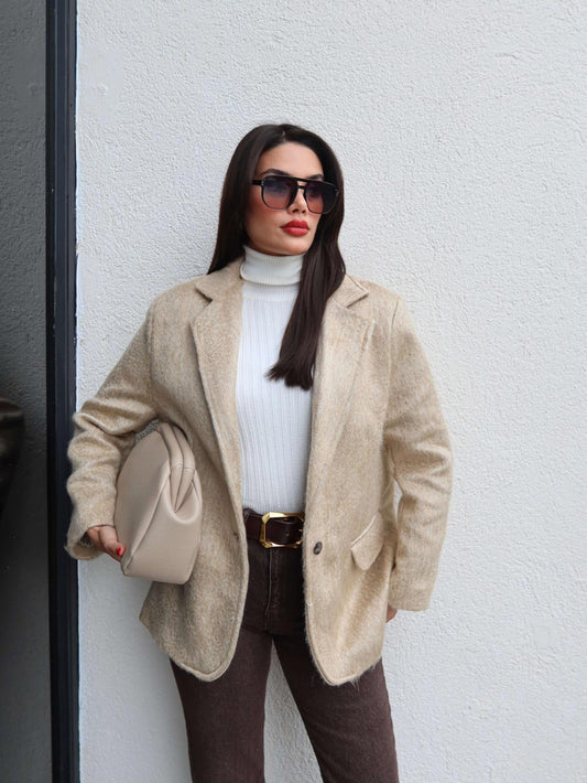 Sakallı Kaşe Ceket