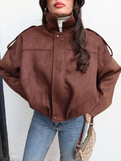 Süet Görünümlü Bomber Ceket